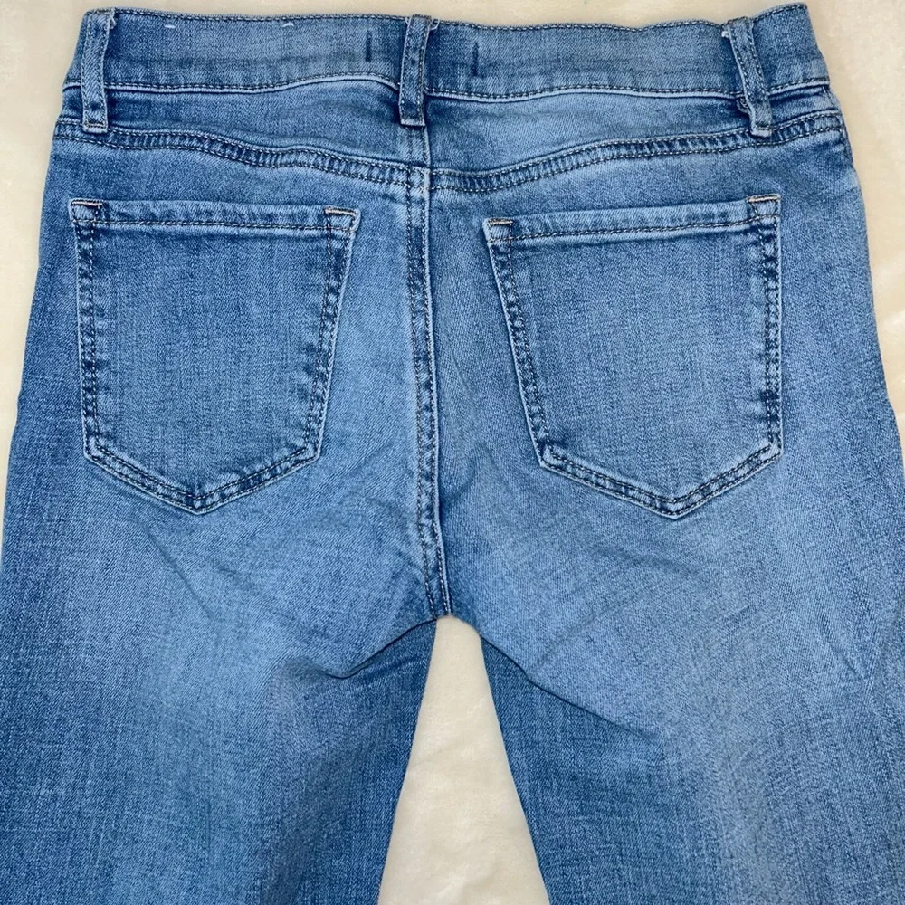 Loft womens Modern Straight folded hem, raw edge jeans‎ size 00 / 24 - Picture 5 of 7